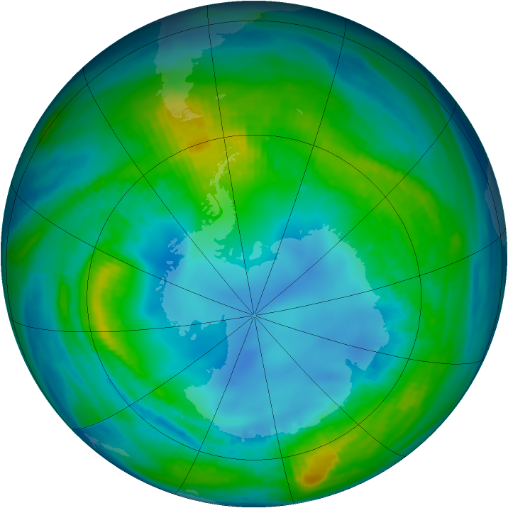 Antarctic ozone map for 06 May 1983